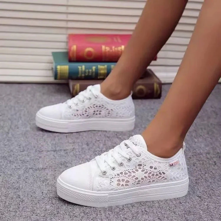 Heidi-Mode | Sneakers für Damen Aus Spitze mit Plattform – Eleganter und Atmungsaktiver Stil - Image 2
