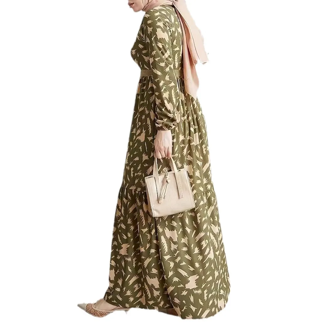 Heidi-Mode | Elegantes Langarm Kleid Gedruckt