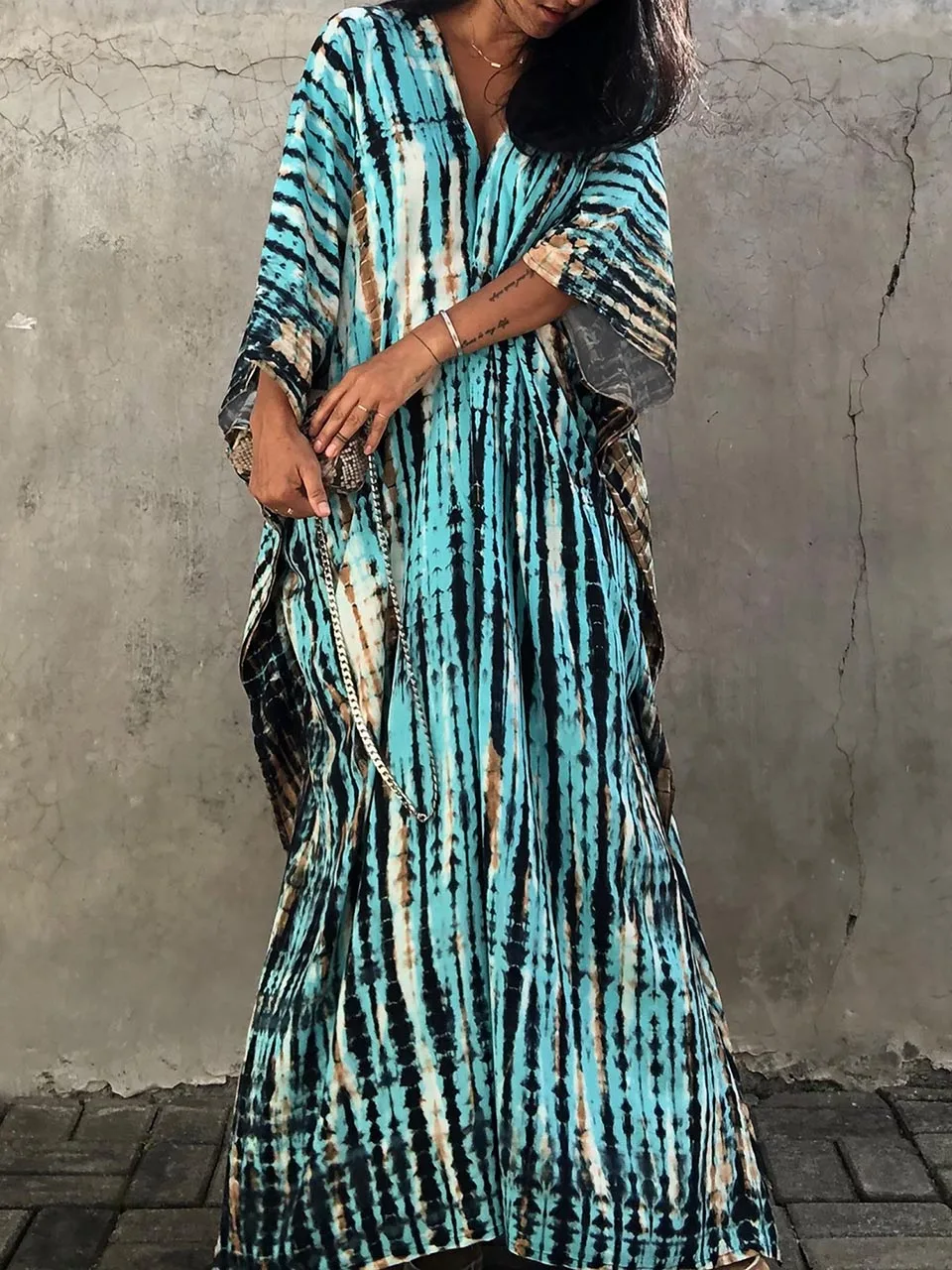 Heidi-Mode | Sommer Kaftan Maxi Kleid - Image 4