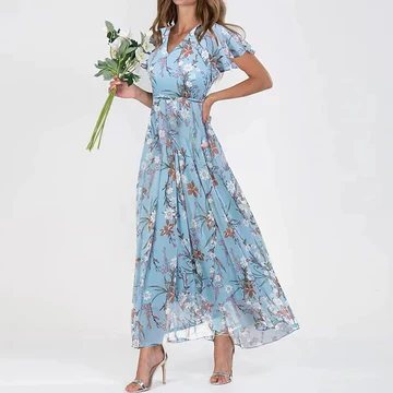 Heidi-Mode | Langes Sommerkleid mit Blumenmuster - Image 2