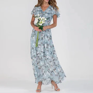 Heidi-Mode | Langes Sommerkleid mit Blumenmuster - Image 5