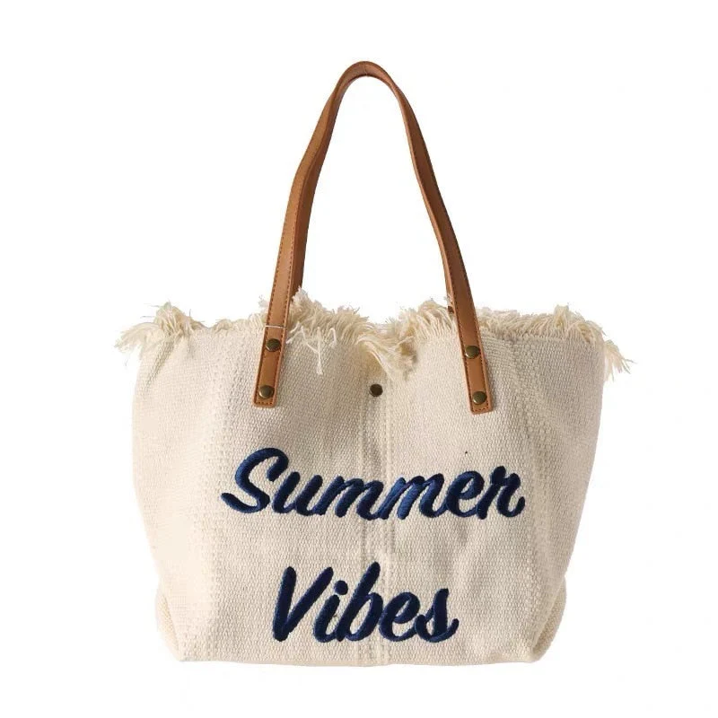Heidi-Mode | Sommer Vibes Strandtasche Bunte Strandtasche mit Sommerlichem Aufdruck - Image 2