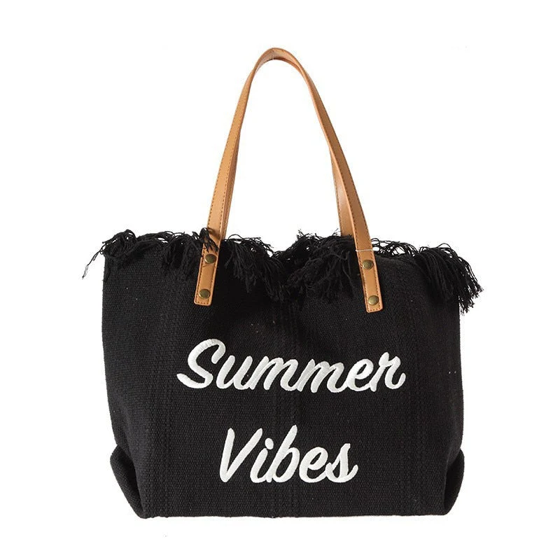 Heidi-Mode | Sommer Vibes Strandtasche Bunte Strandtasche mit Sommerlichem Aufdruck - Image 6