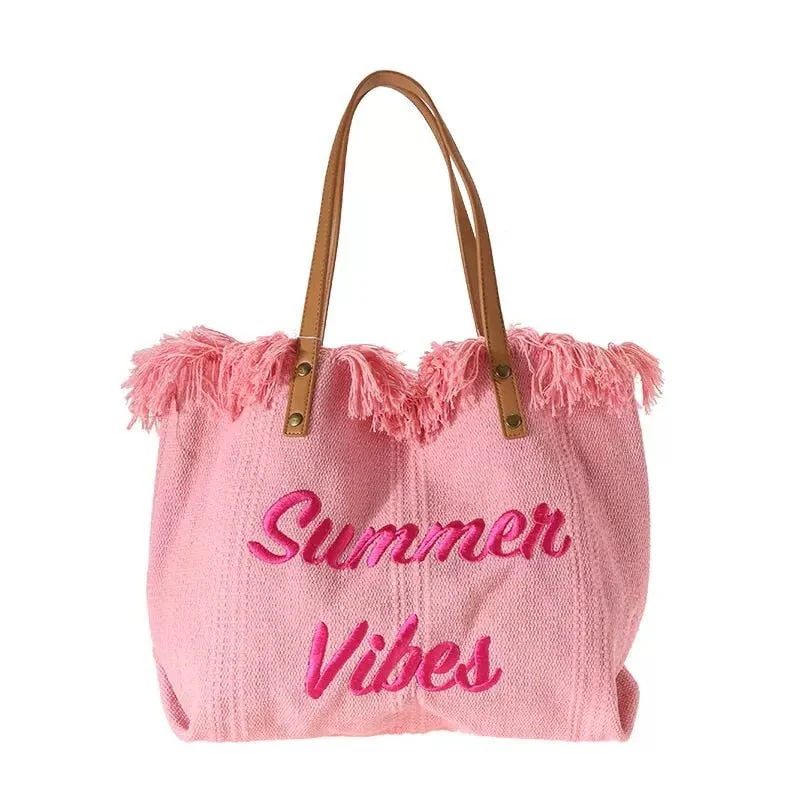 Heidi-Mode | Sommer Vibes Strandtasche Bunte Strandtasche mit Sommerlichem Aufdruck - Image 8