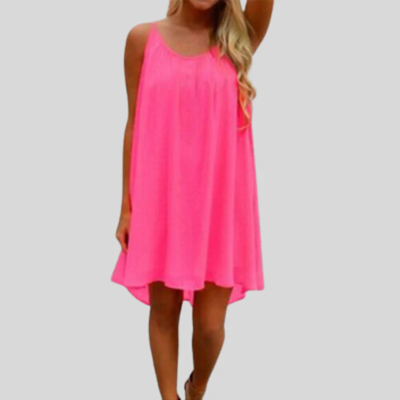 Heidi-Mode | Sommerkleid Ärmellos mit Spaghettiträgern Leicht und Luftig Lässiger Schnitt - Image 5