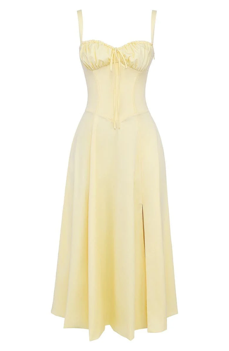 Heidi-Mode | Sommerliches Midi Kleid mit Trägern & Schlitz Luftig, Elegant & Perfekt für Warme Tage - Image 12