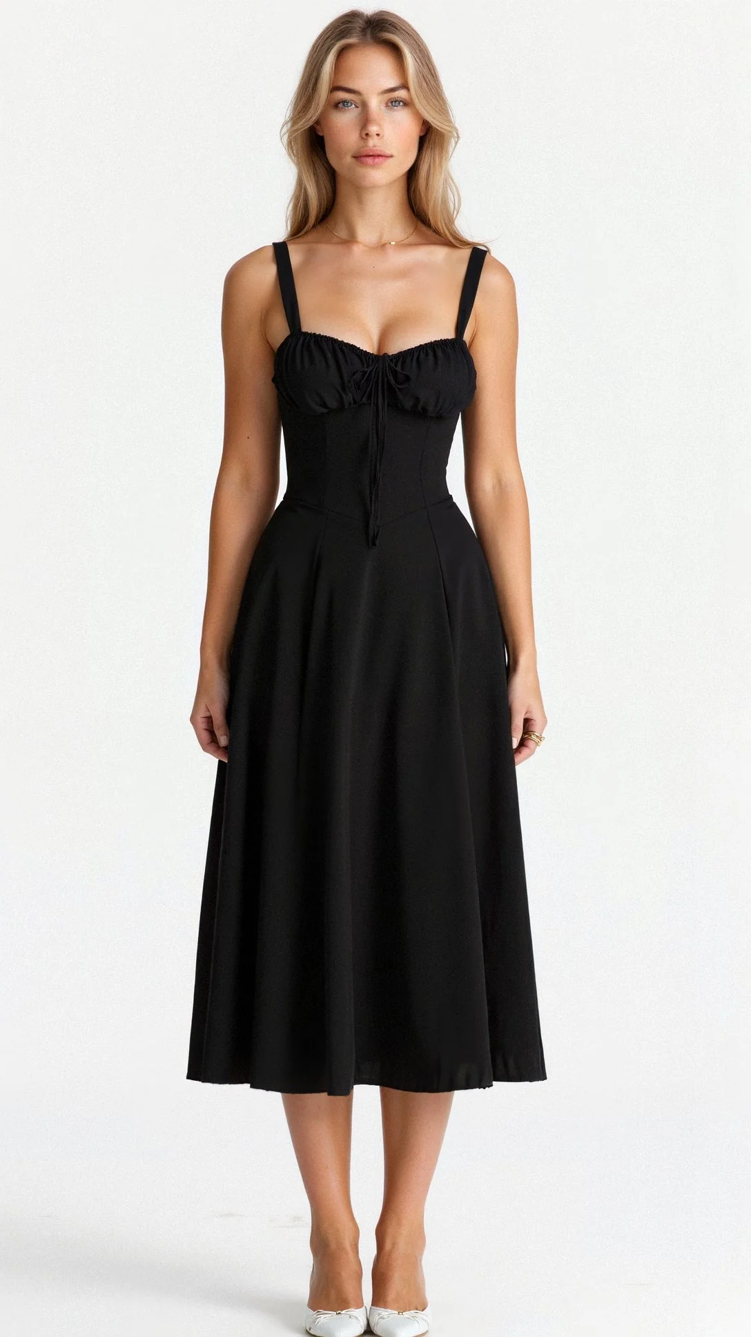 Heidi-Mode | Sommerliches Midi Kleid mit Trägern & Schlitz Luftig, Elegant & Perfekt für Warme Tage - Image 16