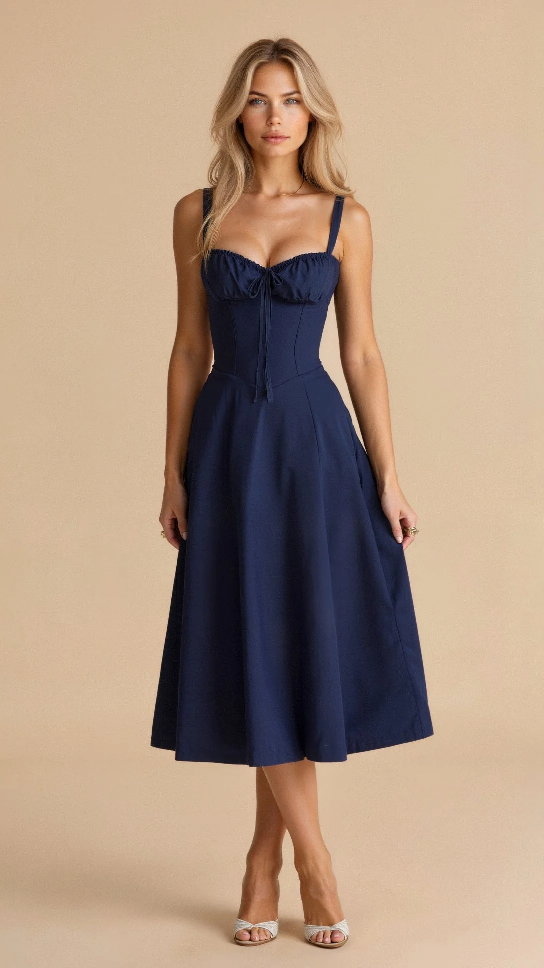 Heidi-Mode | Sommerliches Midi Kleid mit Trägern & Schlitz Luftig, Elegant & Perfekt für Warme Tage - Image 22