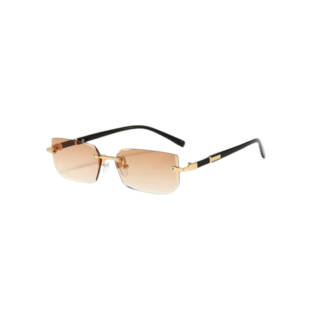 Heidi-Mode | Sonnenbrille - Modern - Rechteckig Rahmenlos Retro - Image 6