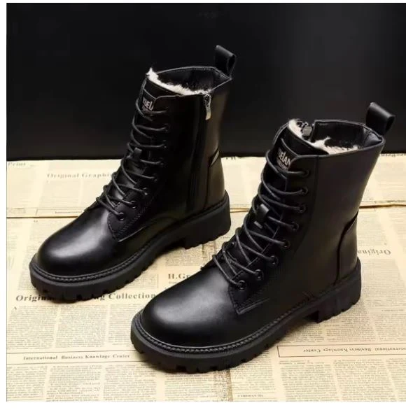 Heidi-Mode | Sorte Leder Winterstiefel