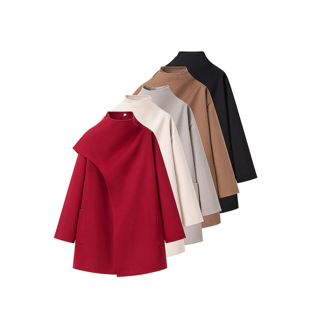 Heidi-Mode | Stehkragen Cape-Stil Mantel