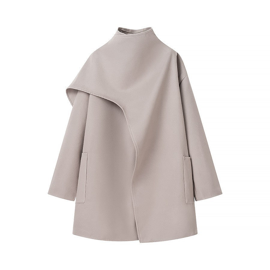 Heidi-Mode | Stehkragen Cape-Stil Mantel - Image 3