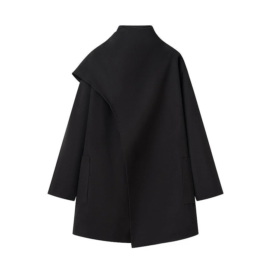 Heidi-Mode | Stehkragen Cape-Stil Mantel - Image 4