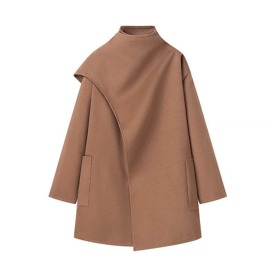Heidi-Mode | Stehkragen Cape-Stil Mantel - Image 8