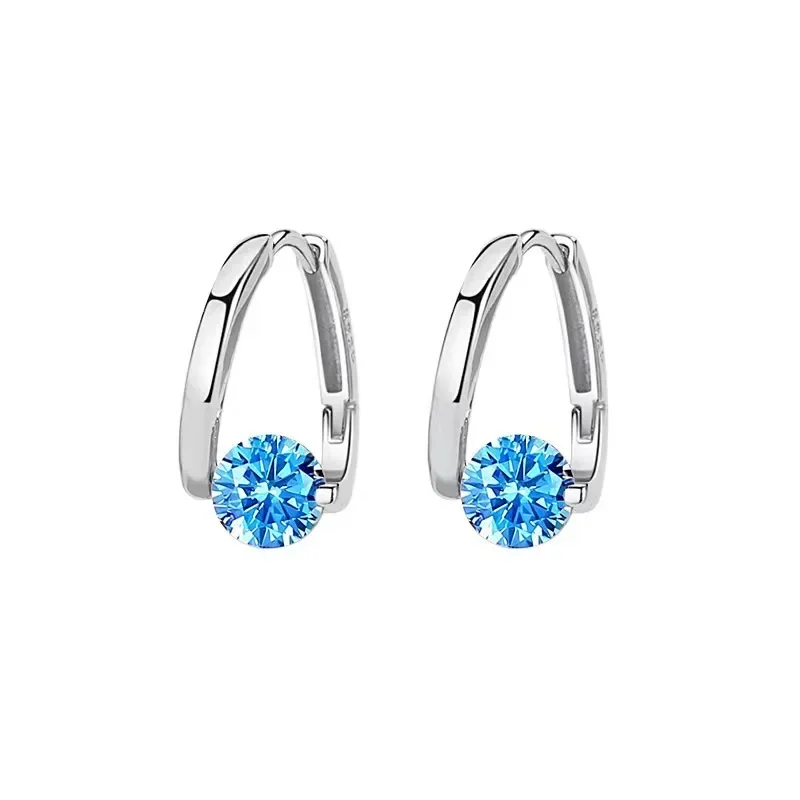 Heidi-Mode | Sterling Silber Geometrische Zirkon Ohrringe - Image 5