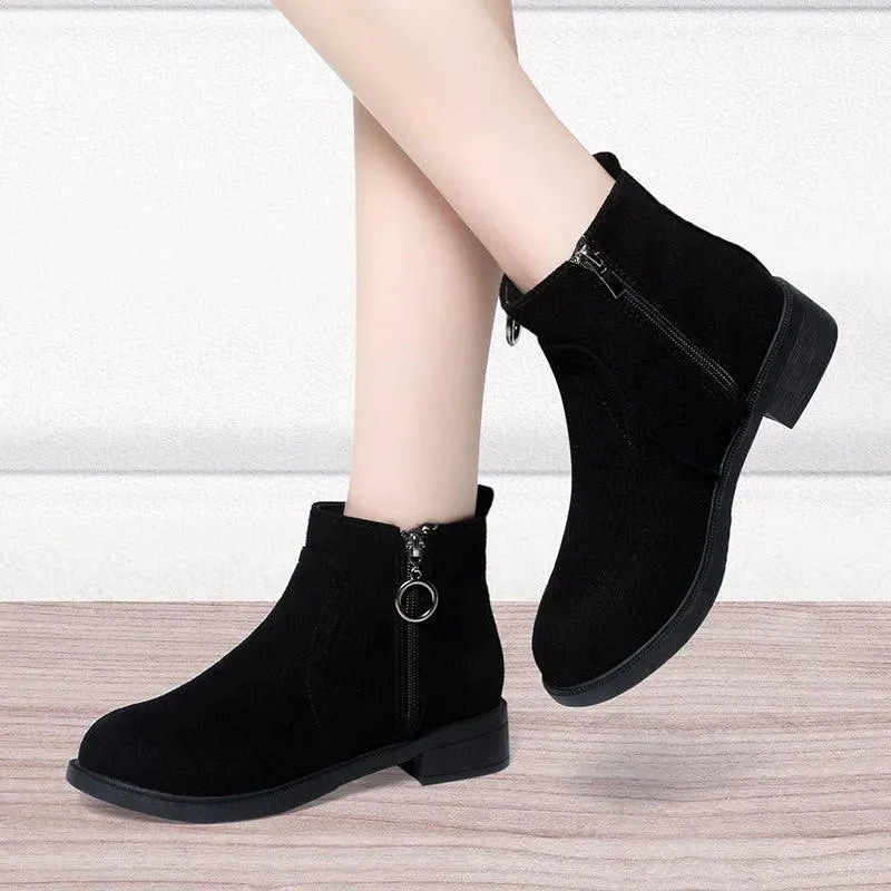 Heidi-Mode | Chunky-Heeled Ankle Boots - Image 3