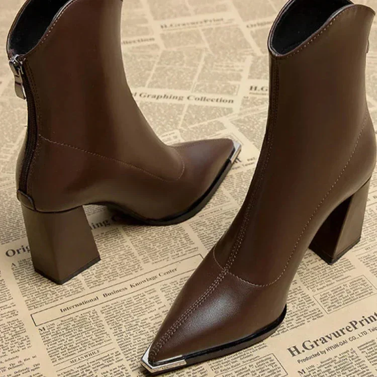 Heidi-Mode | Stiefel mit Hohem Absatz und Reißverschluss - Image 5