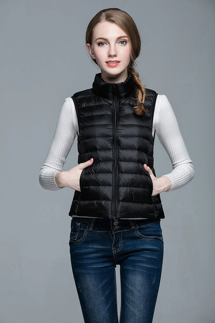 Heidi-Mode | Superpositionsstil ärmellose Daunenjacke - Image 15