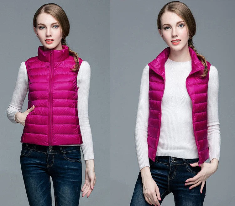 Heidi-Mode | Superpositionsstil ärmellose Daunenjacke - Image 18
