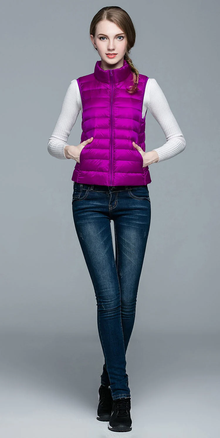 Heidi-Mode | Superpositionsstil ärmellose Daunenjacke - Image 23
