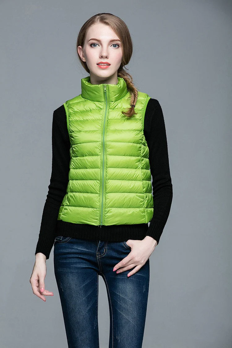 Heidi-Mode | Superpositionsstil ärmellose Daunenjacke - Image 25