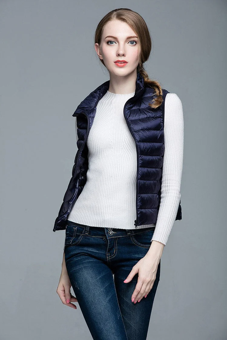 Heidi-Mode | Superpositionsstil ärmellose Daunenjacke - Image 6