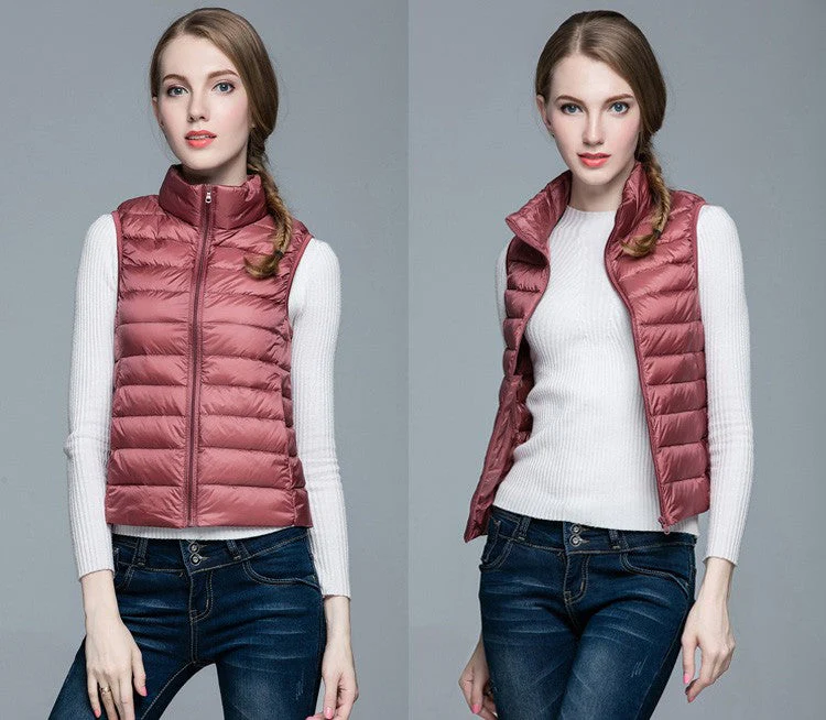Heidi-Mode | Superpositionsstil ärmellose Daunenjacke - Image 8