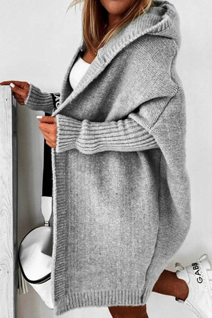 Heidi-Mode | Stilvolle Übergröße Kapuzenpulli Strickjacke - Image 4