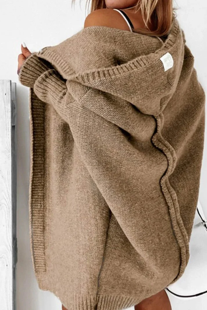 Heidi-Mode | Stilvolle Übergröße Kapuzenpulli Strickjacke - Image 5