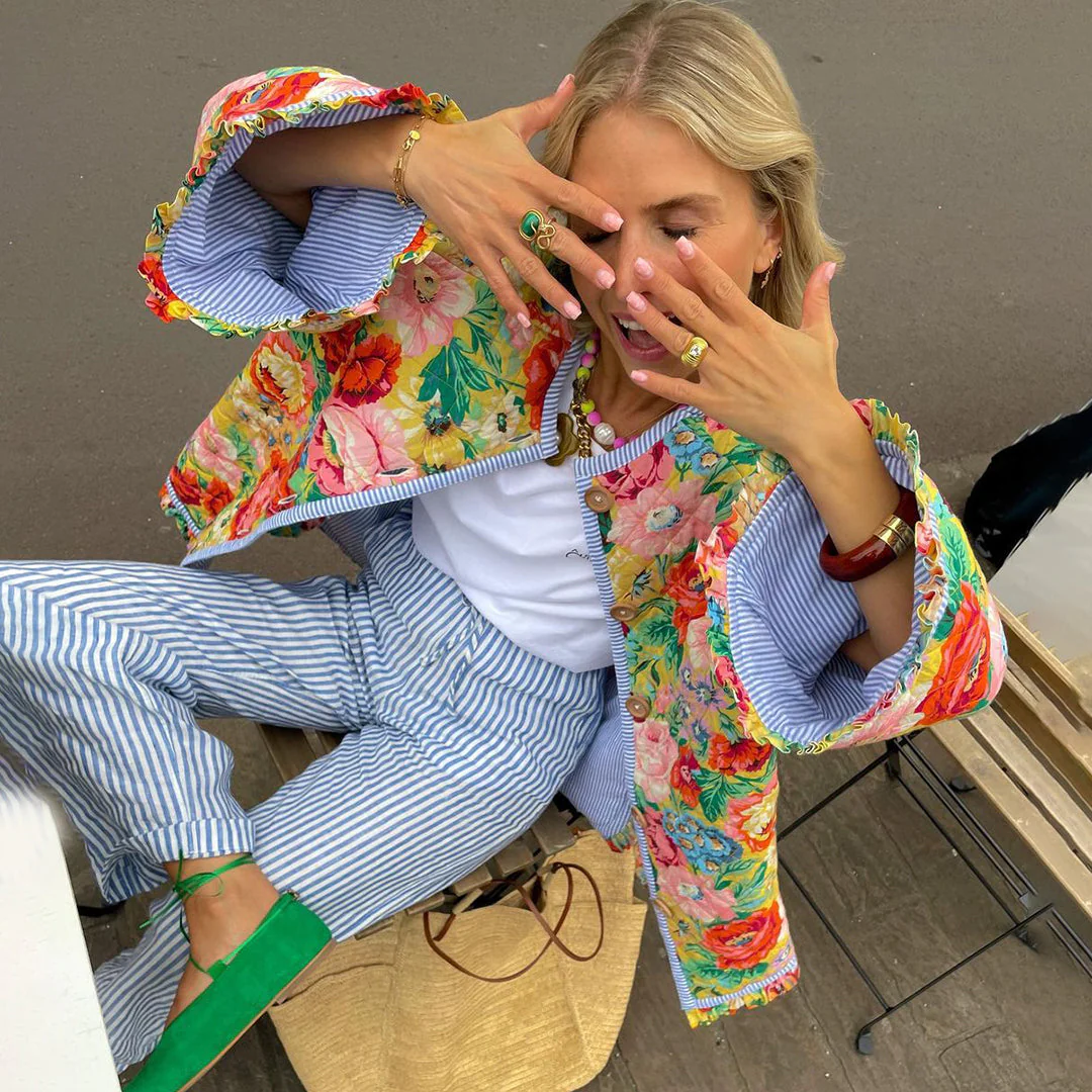 Heidi-Mode | Stilvolle Blumen Sommerjacke