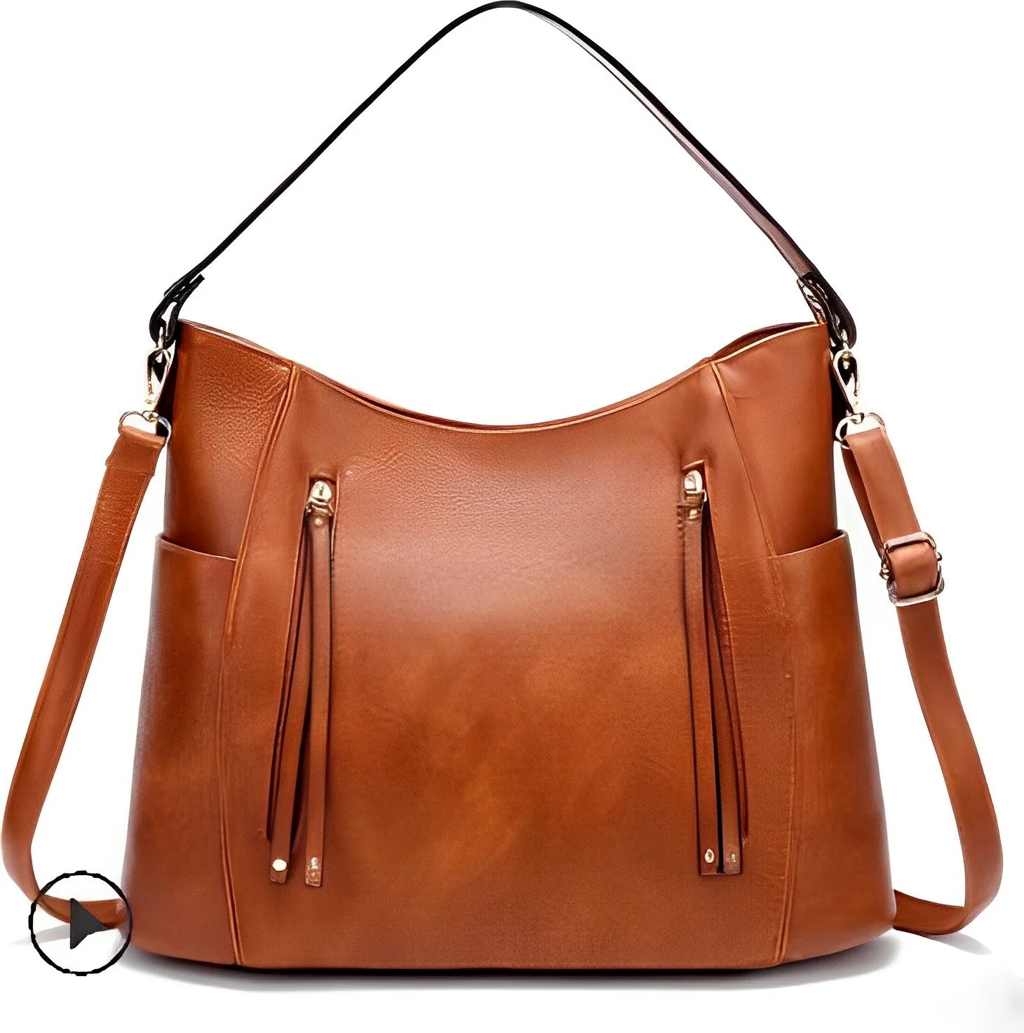 Heidi-Mode | Stilvolle Damen Vintage-Ledertasche - Image 2
