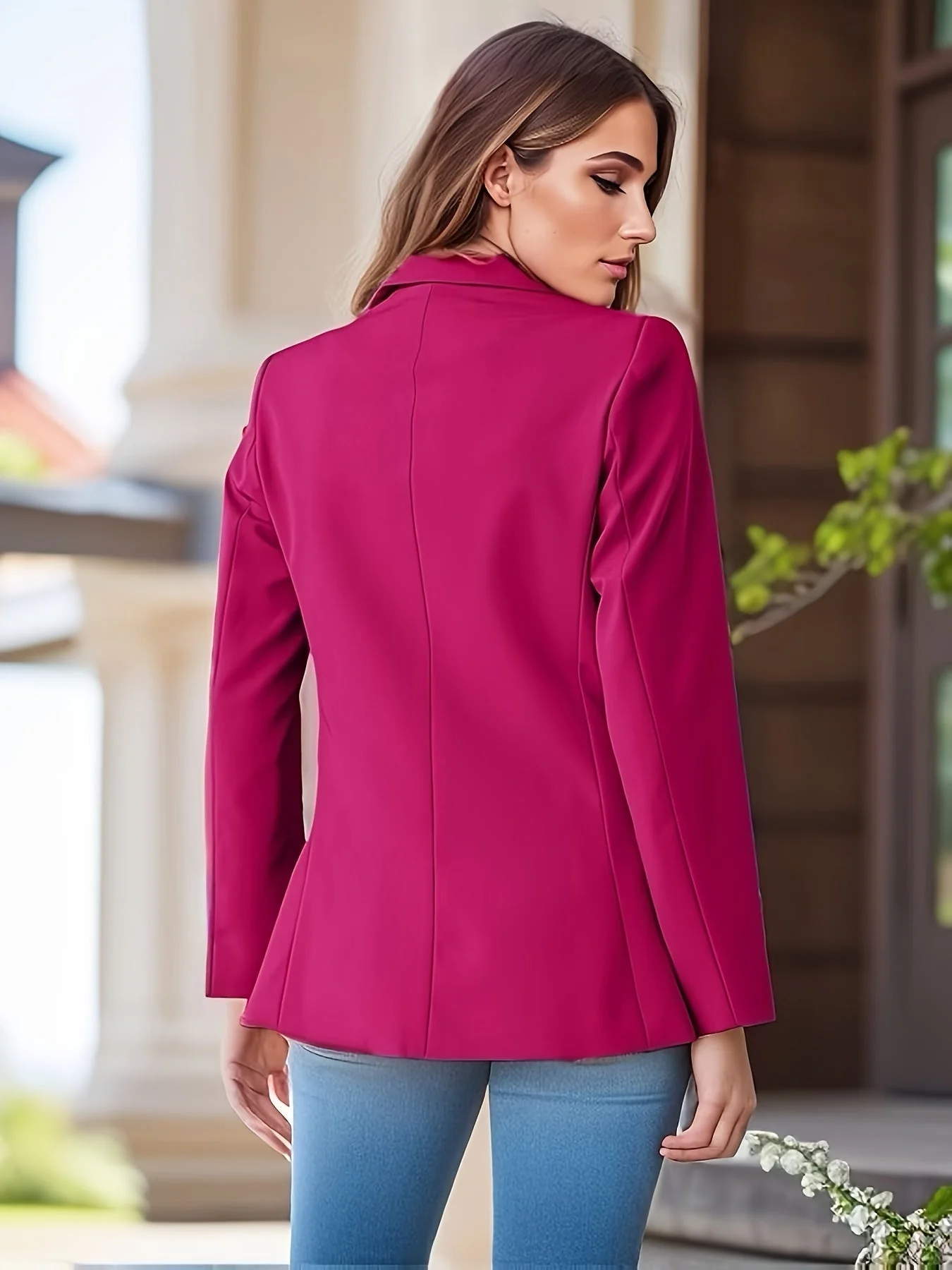 Heidi-Mode | Stilvolle Herbst Klassische Business Blazer mit Seitentaschen für Frauen - Image 6