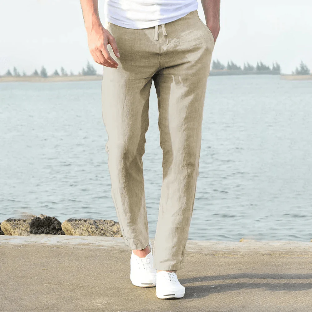 Heidi-Mode | Stilvolle Herren Hose Leinen Sommerhose für Männer Leichter Stoff - Image 3