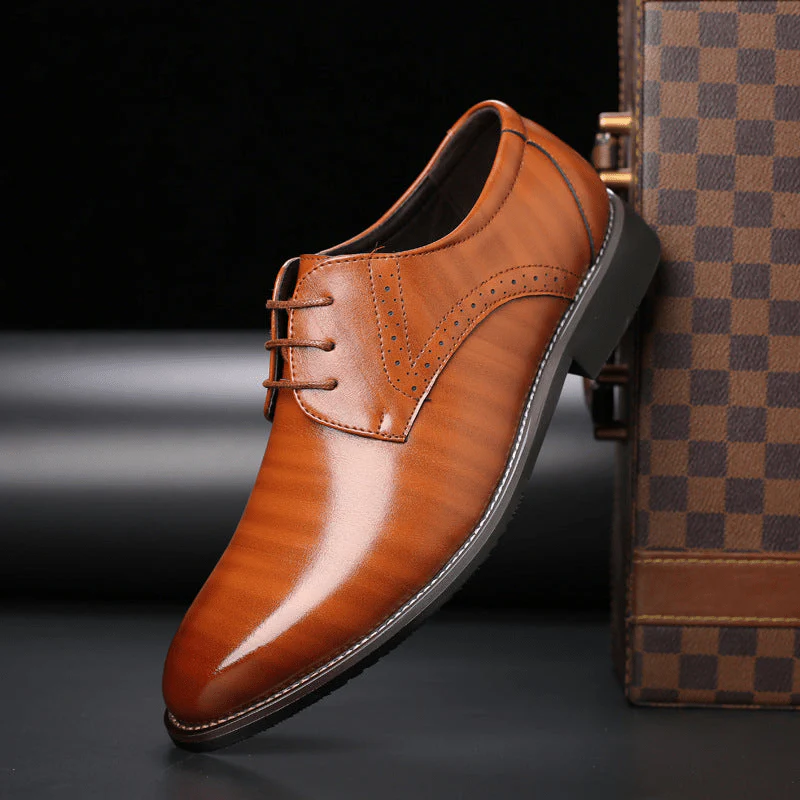 Heidi-Mode | Stilvolle Herren Schuhe Schnürschuhe mit Brogue Details - Image 4