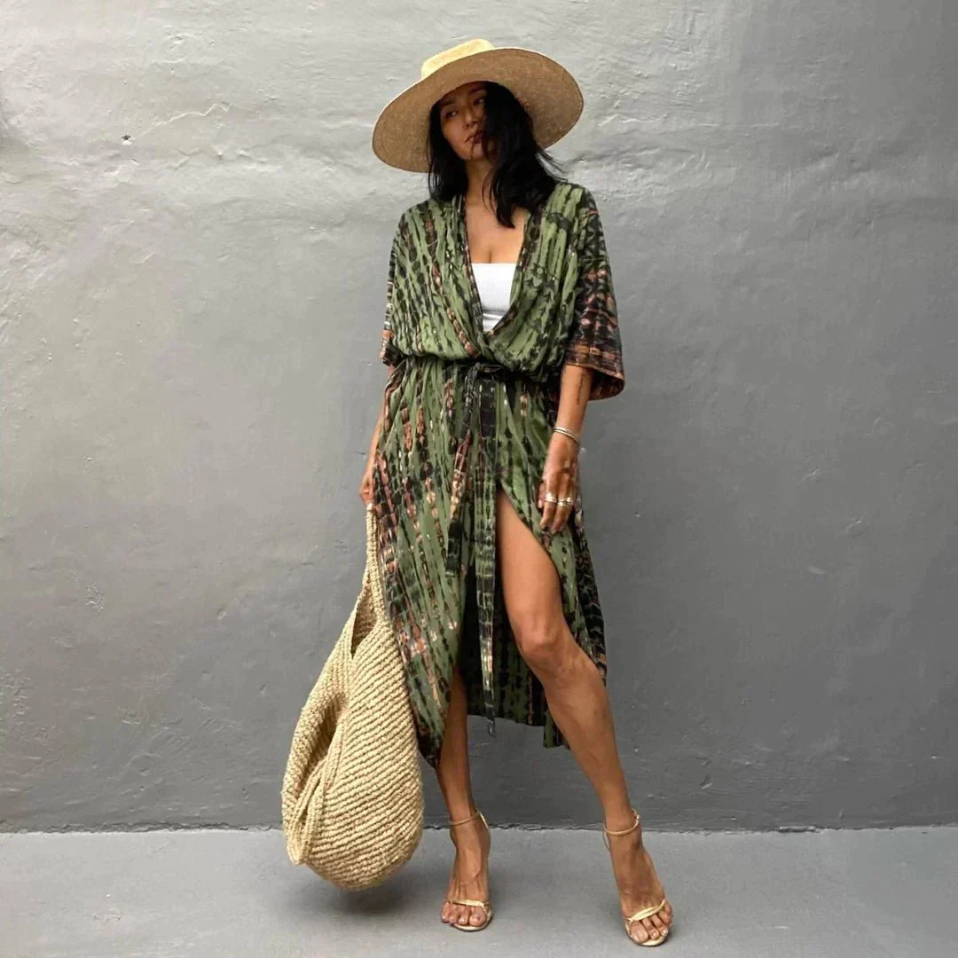 Heidi-Mode | Stilvolle Kimono Olivgrün