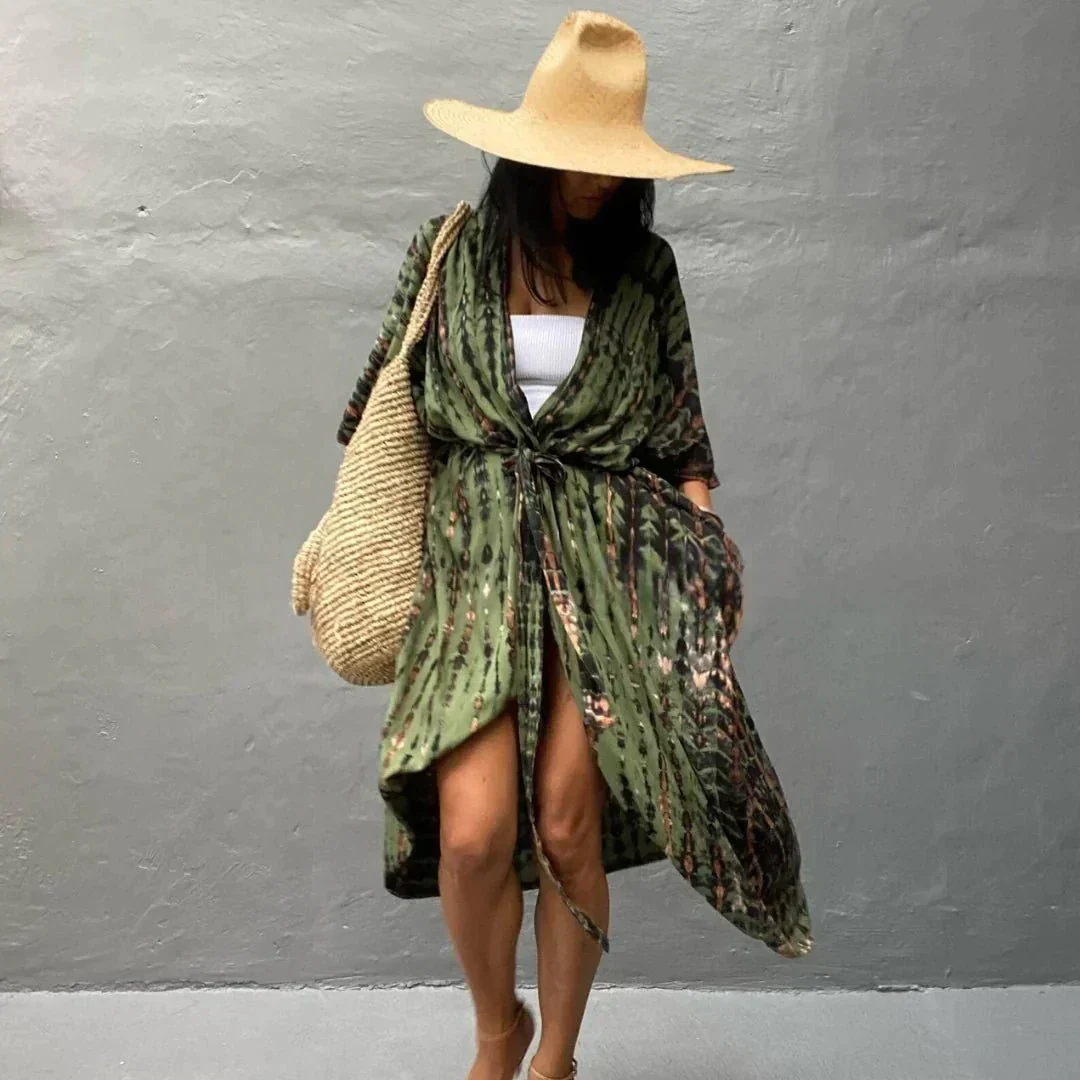 Heidi-Mode | Stilvolle Kimono Olivgrün - Image 4