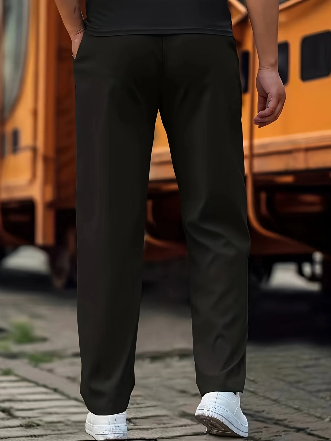 Heidi-Mode | Stilvolle Kordelzug Athletische Hosen mit Taschen für Herren