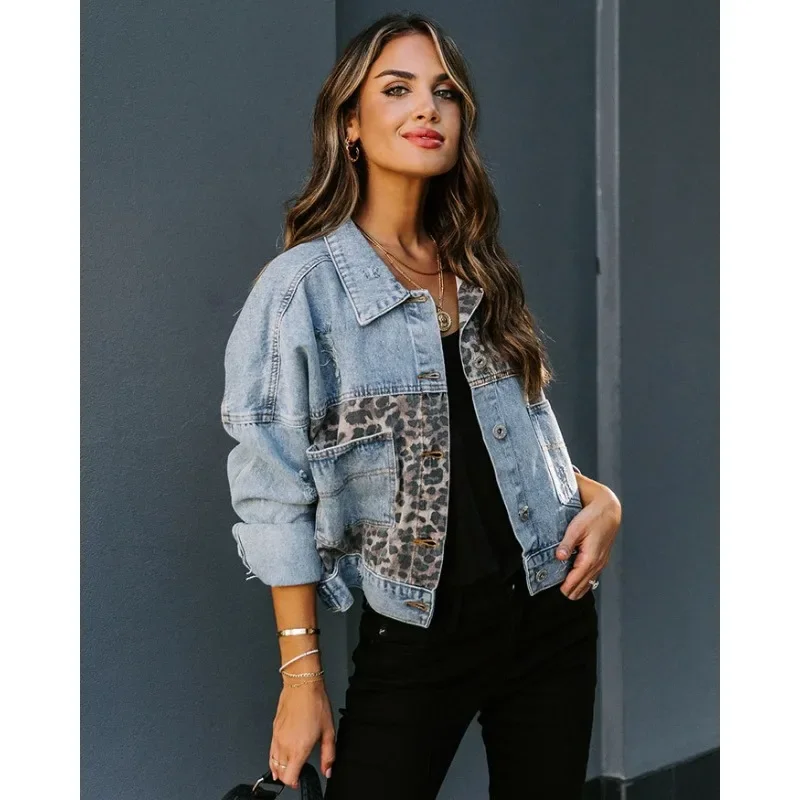Heidi-Mode | Stilvolle Leopard Denimjacke - Image 2
