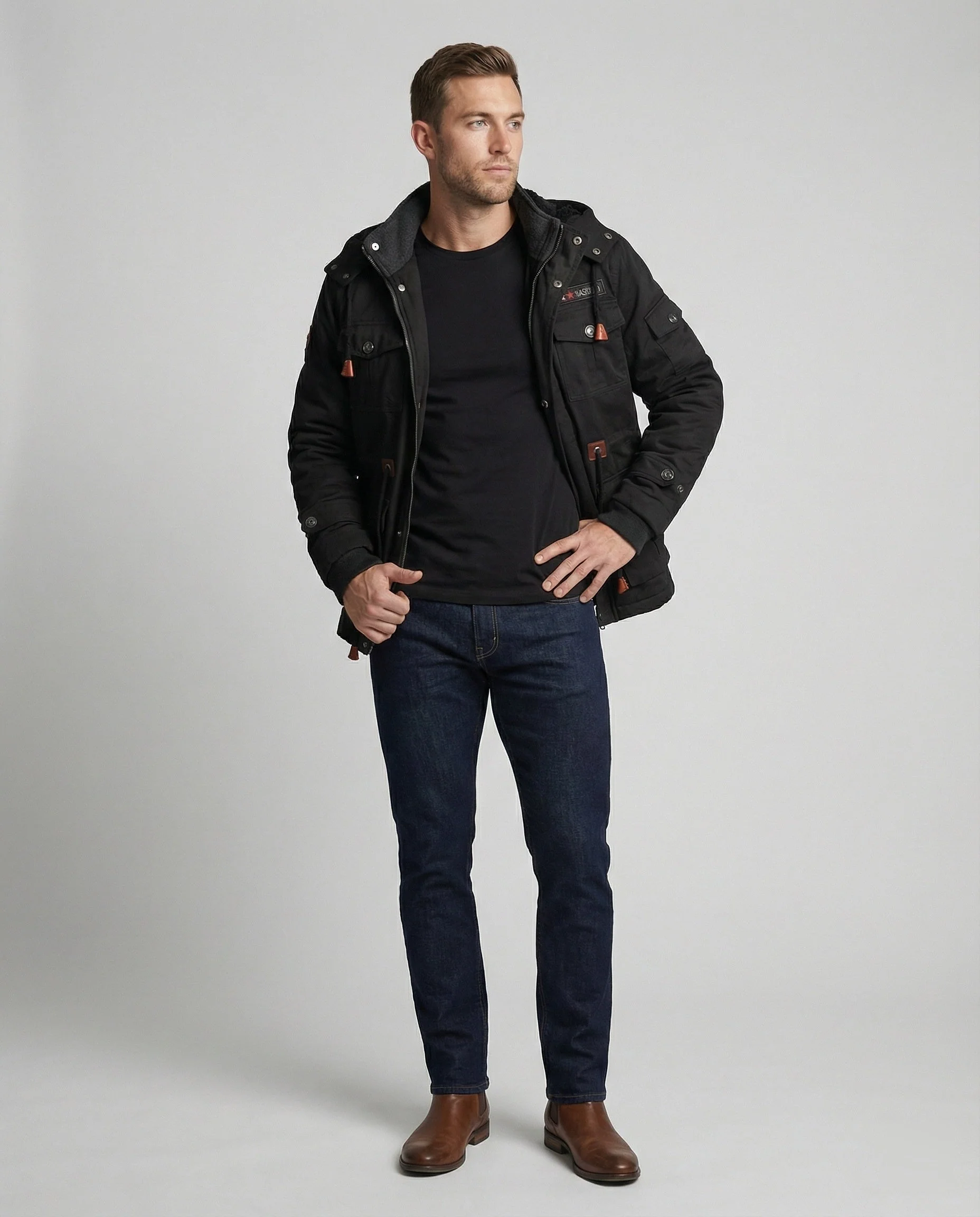 Herren Winterjacke Aus Polyester mit Stilvollem Design & Wärmender Fütterung Heidi-Mode - Image 2