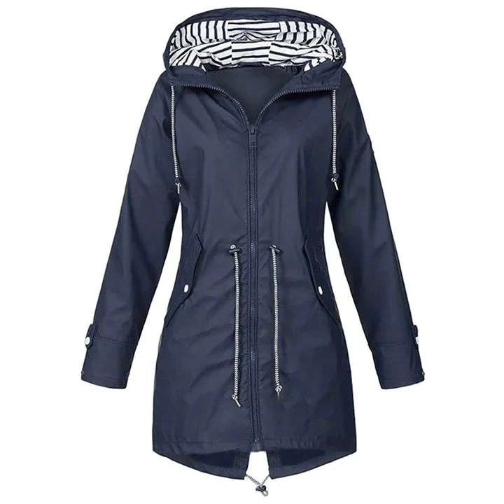 Heidi-Mode | Stilvolle Wasserdichte Outdoor Regenjacke mit Kapuze für Damen Klassischer Stil & Ideal für Outdoor-Aktivitäten - Image 5