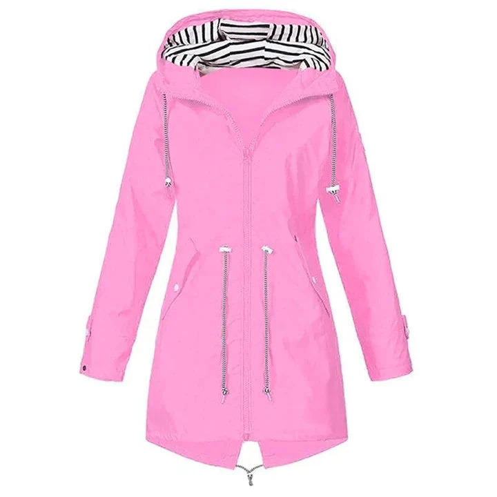 Heidi-Mode | Stilvolle Wasserdichte Outdoor Regenjacke mit Kapuze für Damen Klassischer Stil & Ideal für Outdoor-Aktivitäten - Image 7