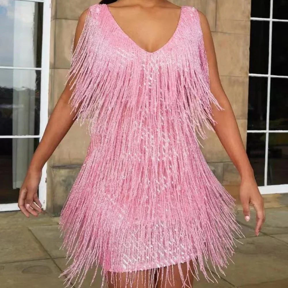 Heidi-Mode | Stilvolle Winter Schicke Funkelnde Flapper Kleid für Frauen - Image 6