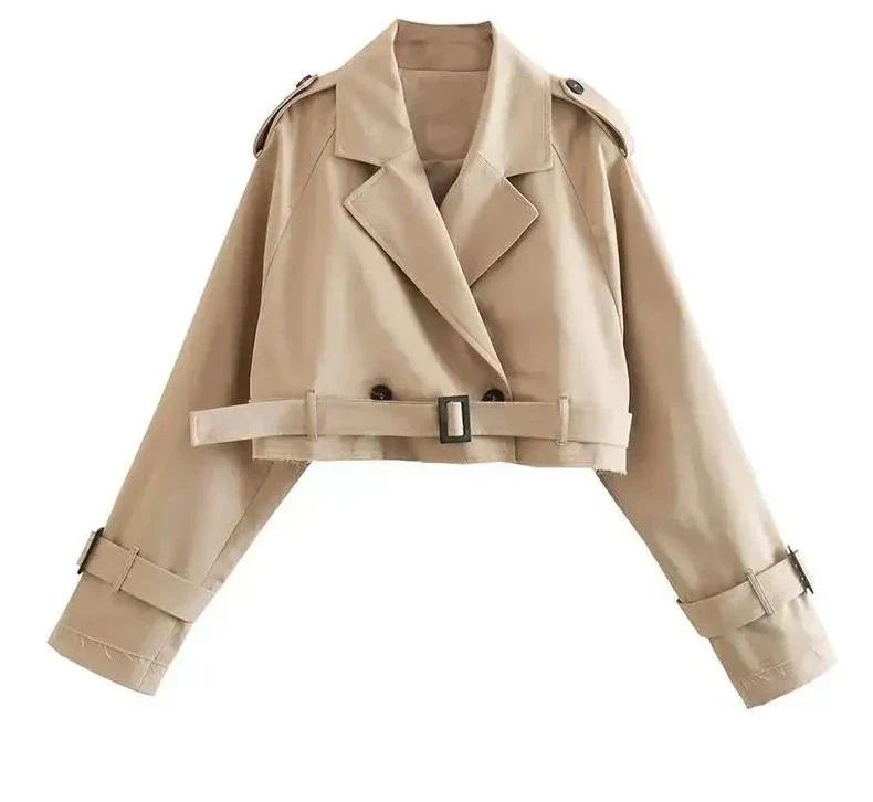 Heidi-Mode | Stilvoller Cropped Trenchcoat - Image 4