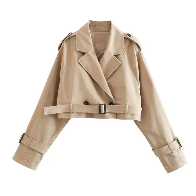 Heidi-Mode | Stilvoller Cropped Trenchcoat - Image 6