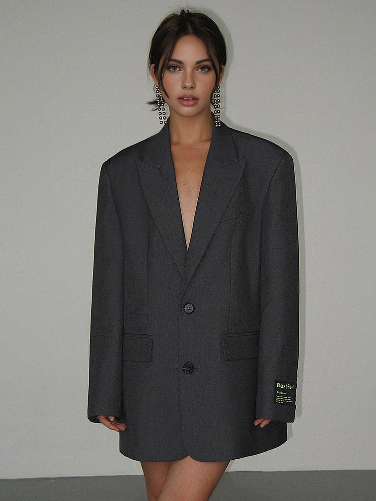 Heidi-Mode | Stilvoller Damen Blazer Kleid mit Langen Ärmeln - Image 6