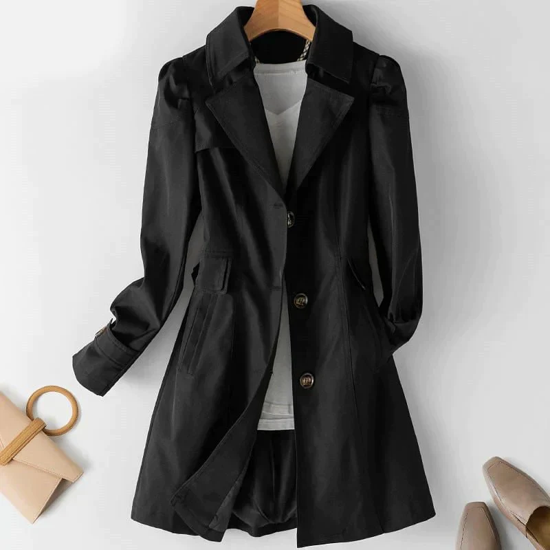 Heidi-Mode | Stilvoller Schicker Trenchcoat mit Puffärmeln - Image 3
