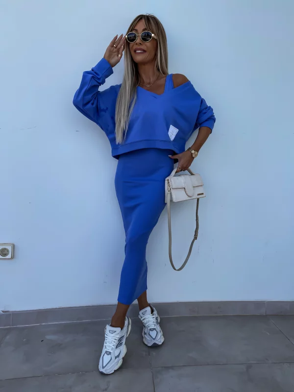 Heidi-Mode | Stilvolles Off Shoulder Crop Top und Midi Rock Set - Image 27