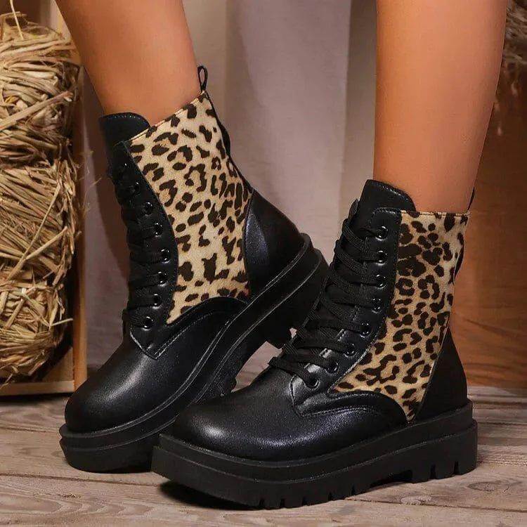 Heidi-Mode | Damen Leoparden Martin Stiefel - Image 2
