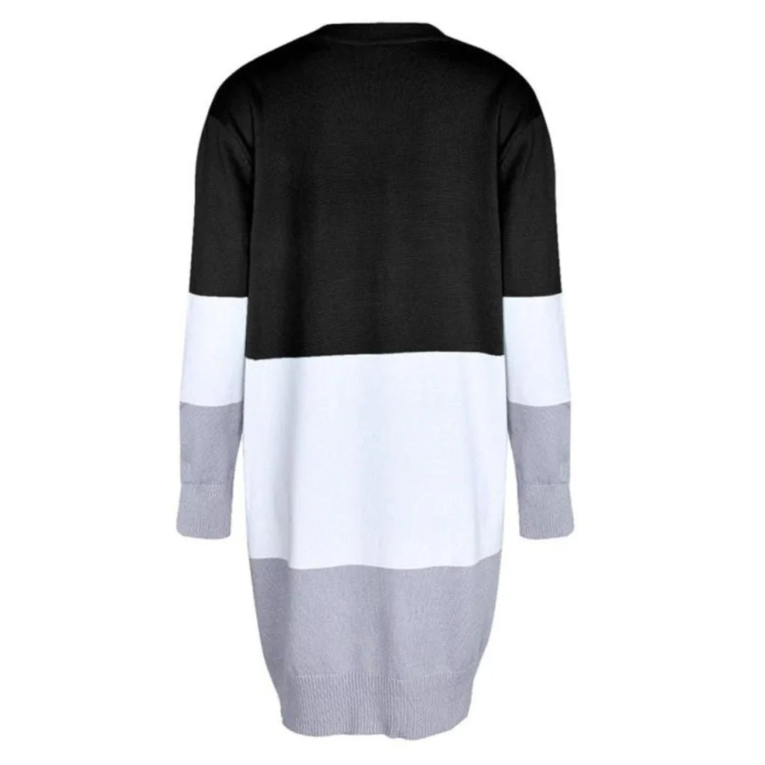 Heidi-Mode | Strickjacke mit Farbblock und Offener Front - Image 11