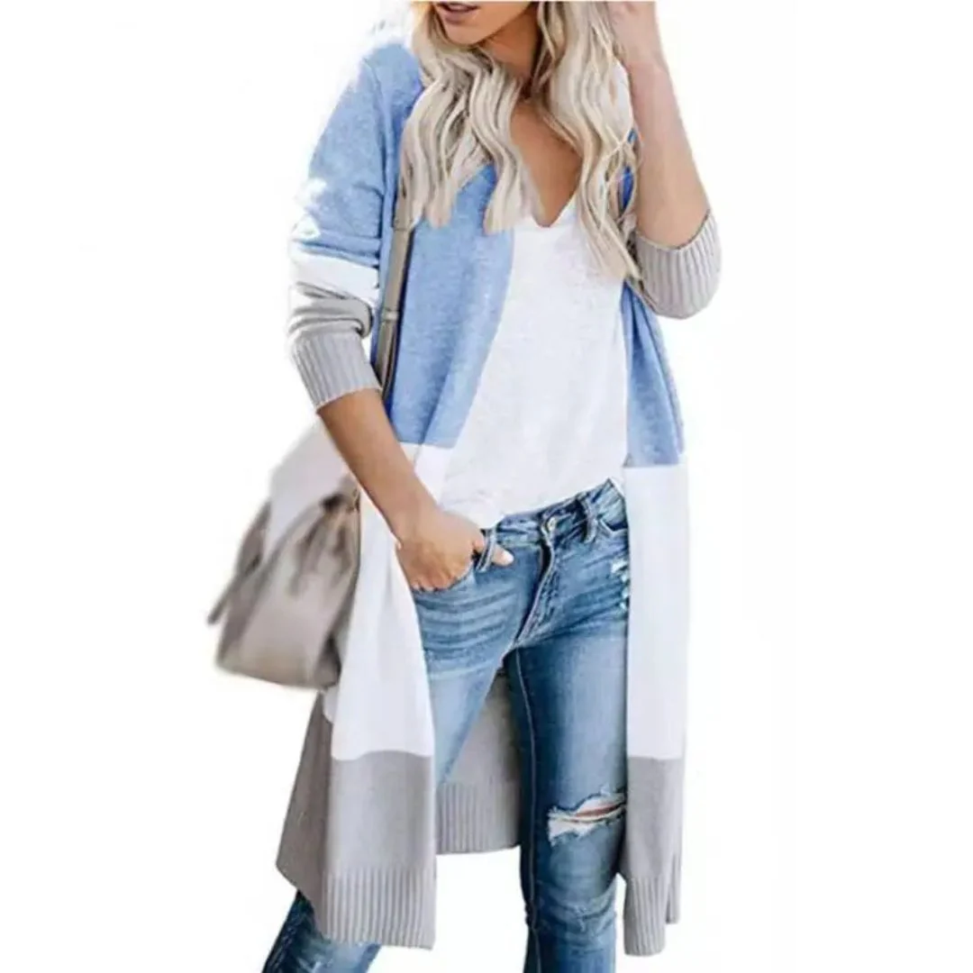 Heidi-Mode | Strickjacke mit Farbblock und Offener Front - Image 15
